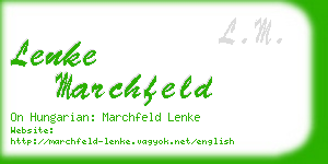 lenke marchfeld business card
